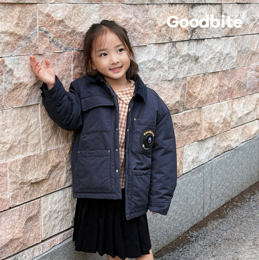 GOODBITE Dinosaur Forest Animated Emoji Display Padded Jacket for kids