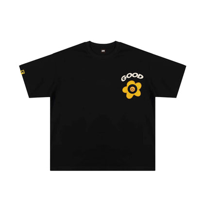 Goodbite Dynamic Floral Emoticons Display T-shirt