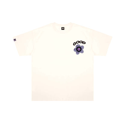 GOODBITE Dynamic Floral Emoticons Display T-shirt