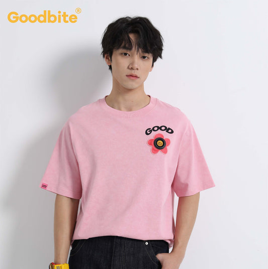 Goodbite Dynamic Floral Emoticons Display New Flower T-shirt