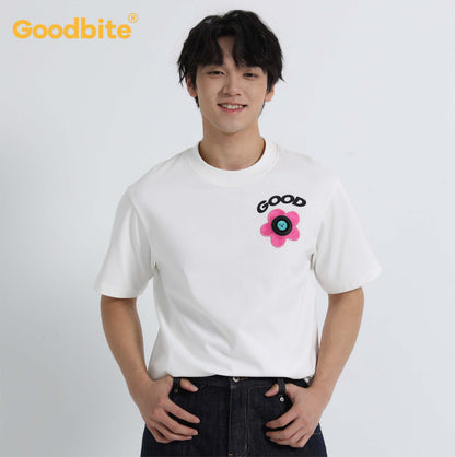 Goodbite Dynamic Floral Emoticons Display New Flower T-shirt