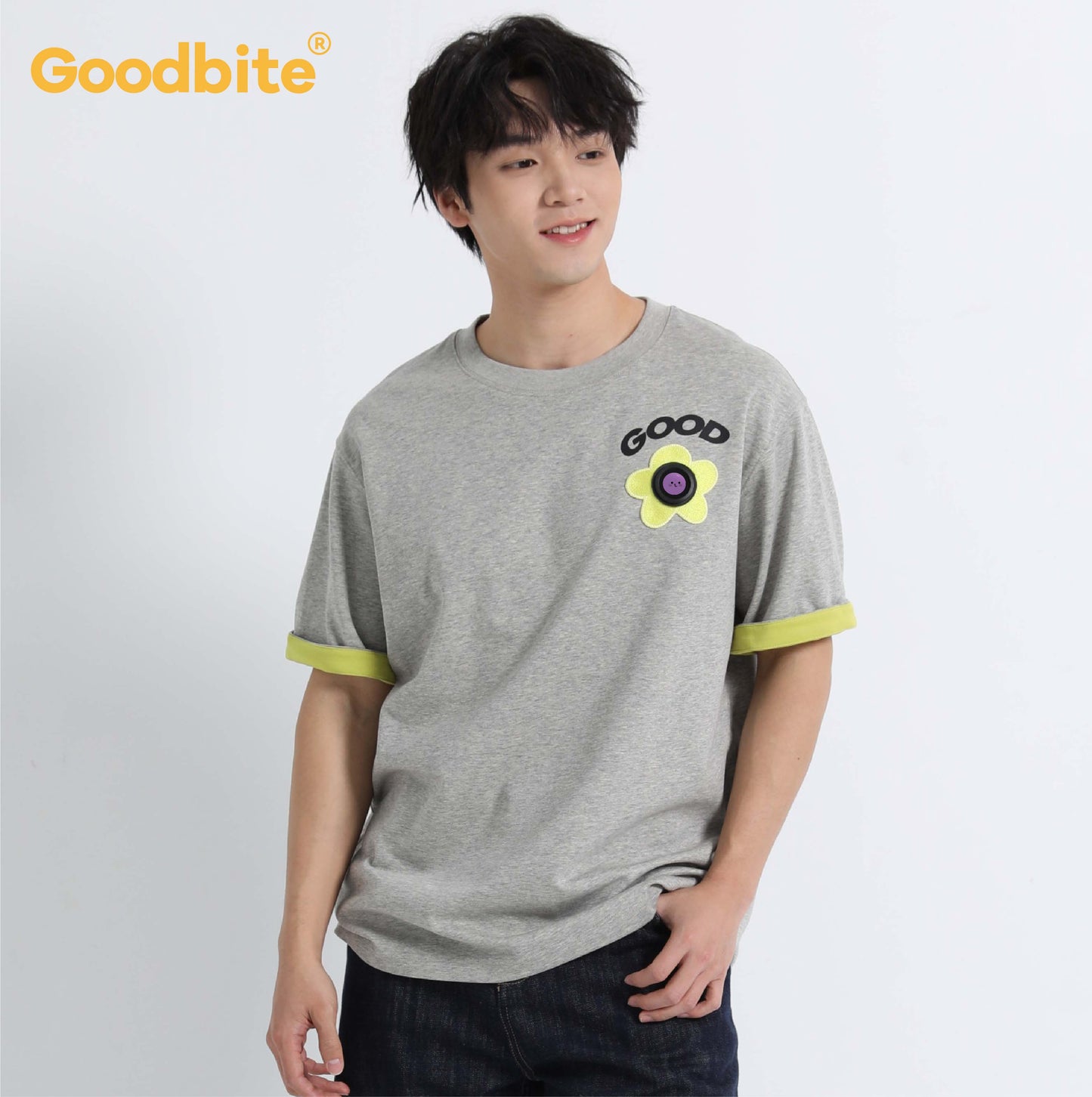 Goodbite Dynamic Floral Emoticons Display New Flower T-shirt