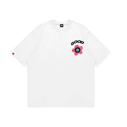 Goodbite Dynamic Floral Emoticons Display New Flower T-shirt