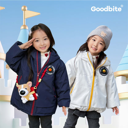 GOODBITE Fun Carnival Dynamic Emoji Display Padded Jacket for kids