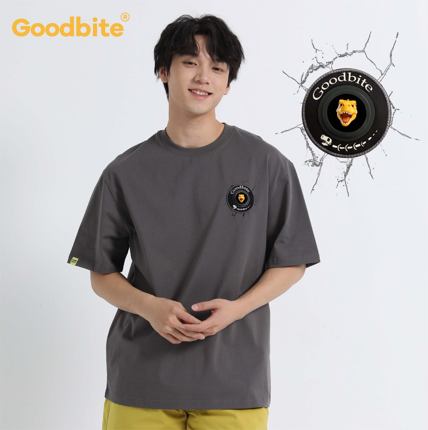 Goodbite Dinosaur Forest Animated Emoji Display T-shirt