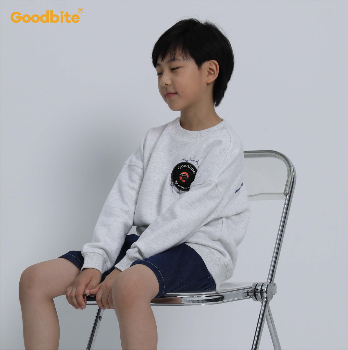 Goodbite Kids' Crewneck Sweatshirt with Animated Emojis，Free Shipping