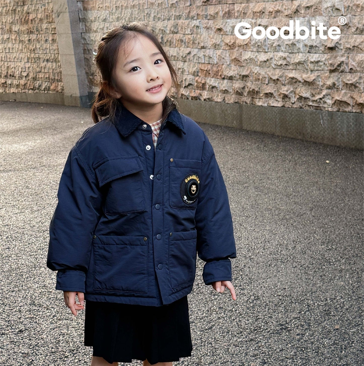 GOODBITE Dinosaur Forest Animated Emoji Display Padded Jacket for kids