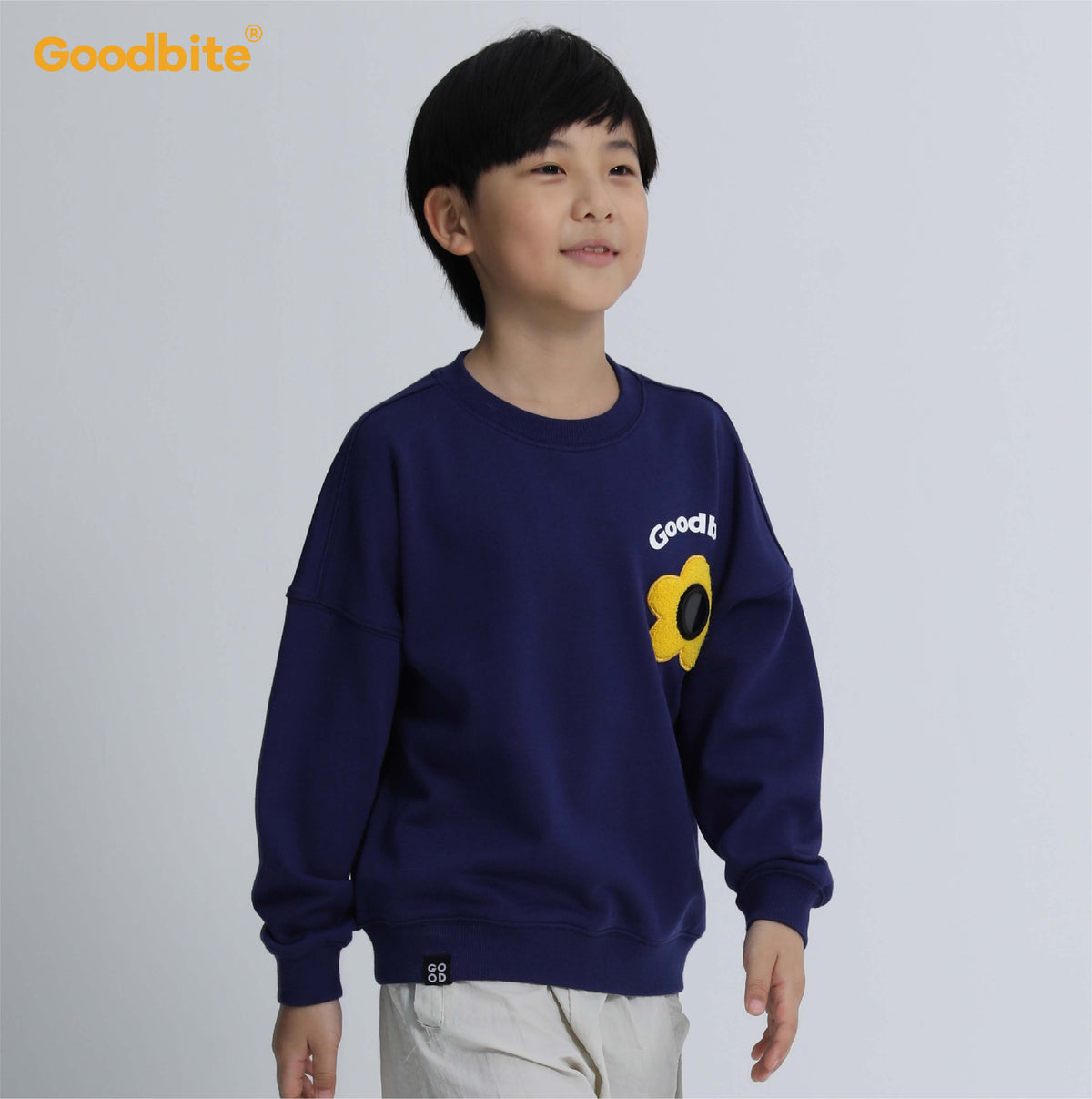 Goodbite Kids' Crewneck Sweatshirt with Animated Emojis，Free Shipping
