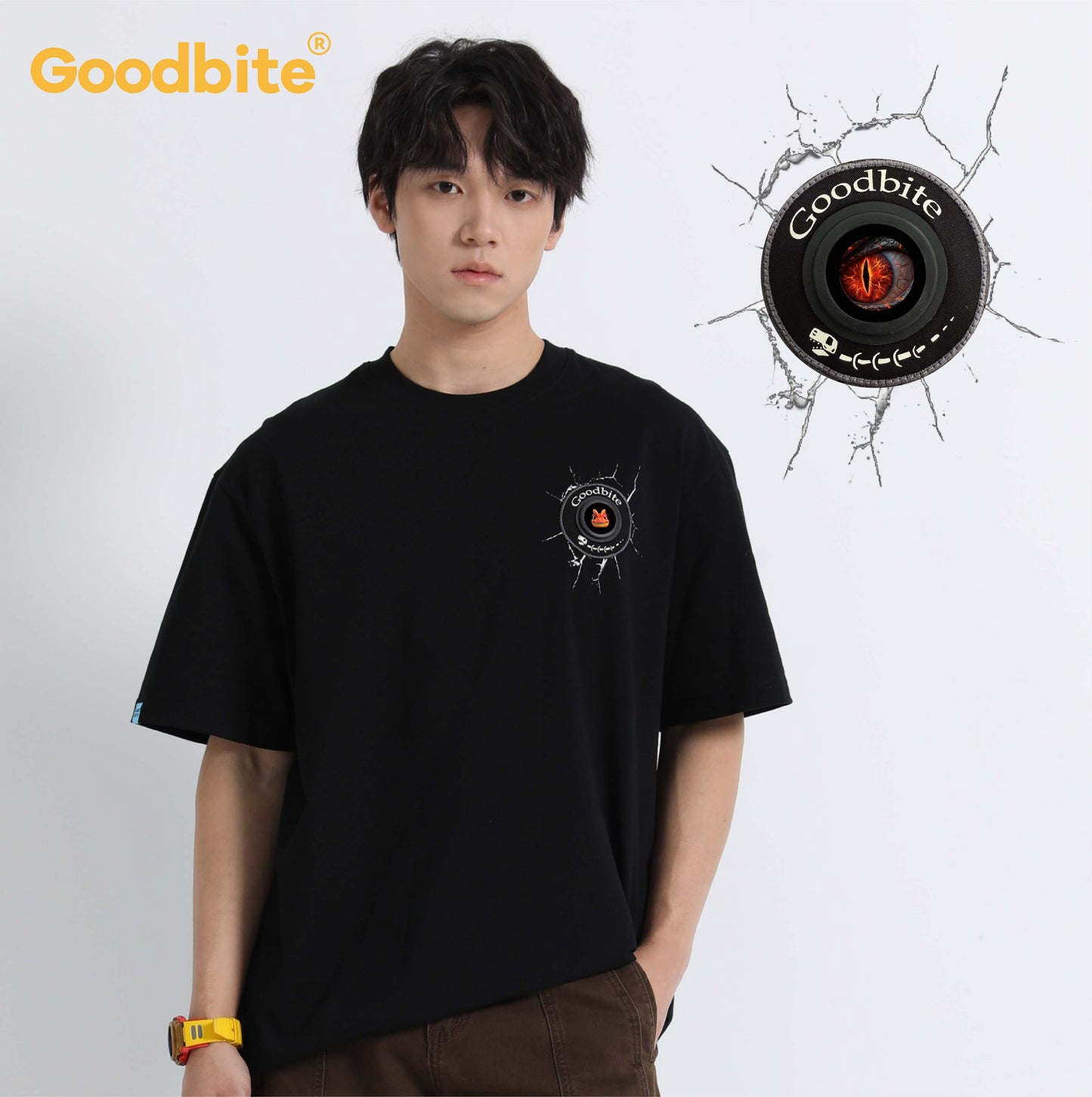 Goodbite Dinosaur Forest Animated Emoji Display T-shirt