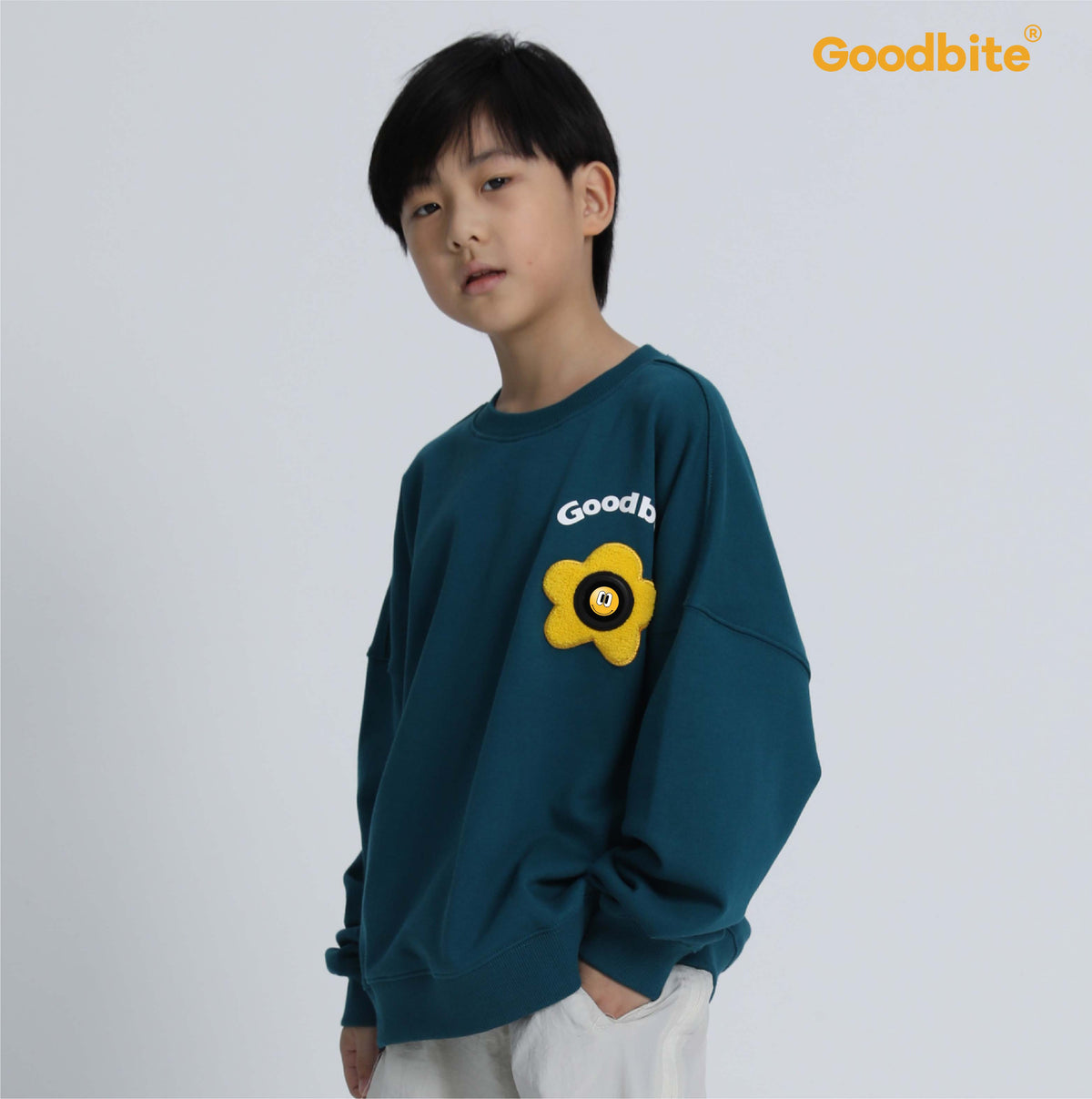 Goodbite Kids' Crewneck Sweatshirt with Animated Emojis，Free Shipping