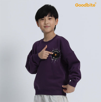 Goodbite Kids' Crewneck Sweatshirt with Animated Emojis，Free Shipping