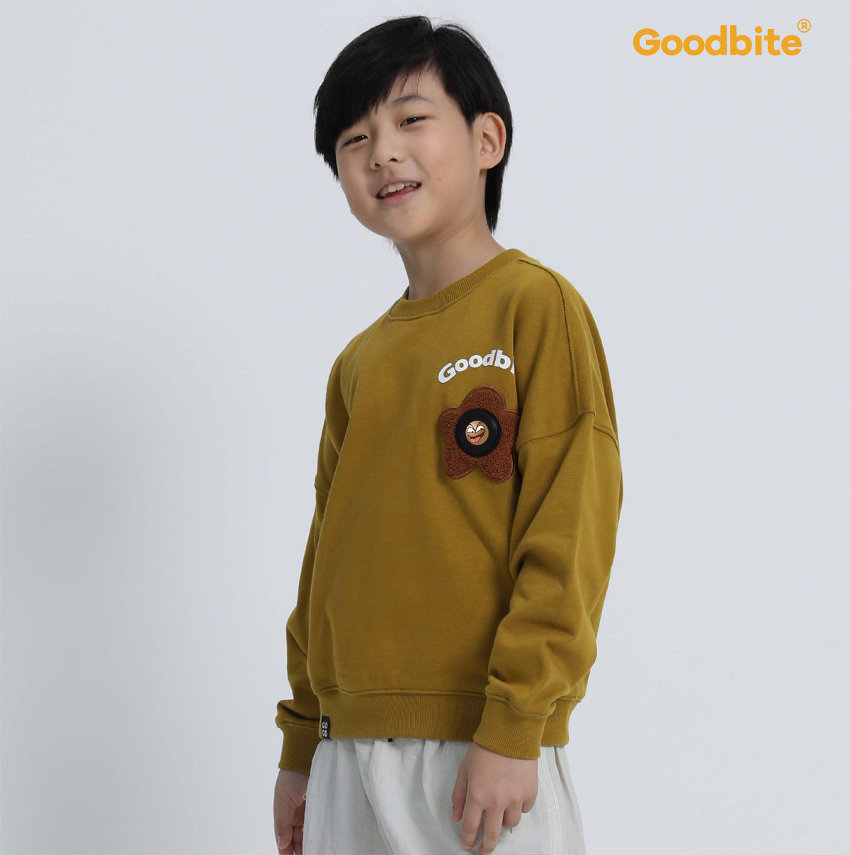 Goodbite Kids' Crewneck Sweatshirt with Animated Emojis，Free Shipping