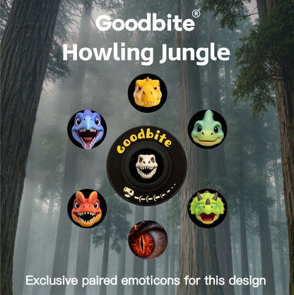 GOODBITE Dinosaur Forest Animated Emoji Display Padded Jacket for kids