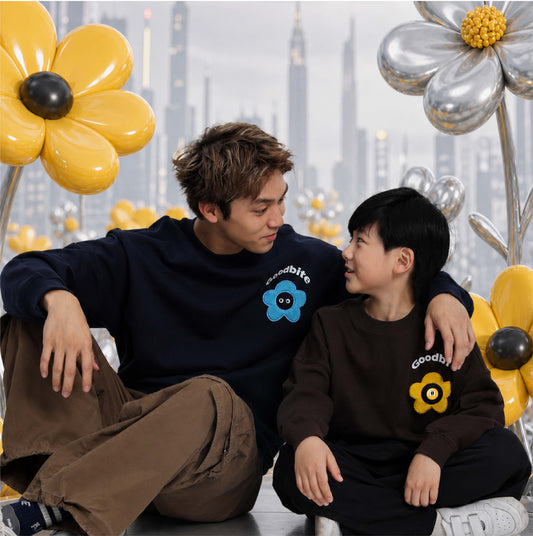 Goodbite Kids' Crewneck Sweatshirt with Animated Emojis，Free Shipping