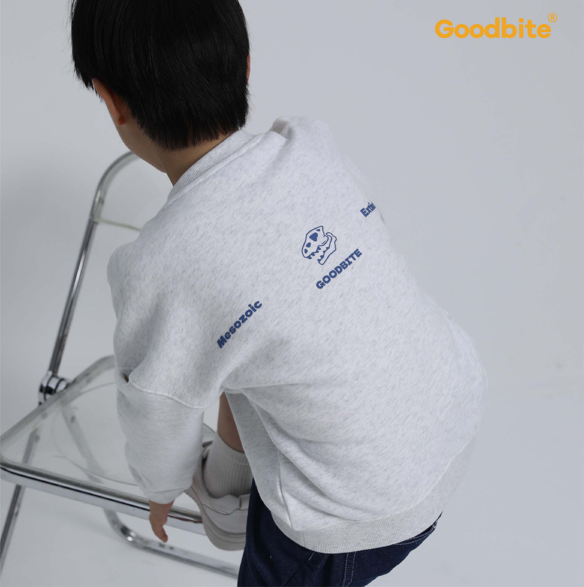 Goodbite Kids' Crewneck Sweatshirt with Animated Emojis，Free Shipping