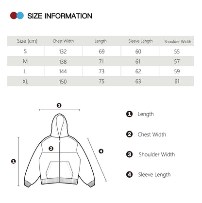Goodbite A zip-up hoodie with animated emojis