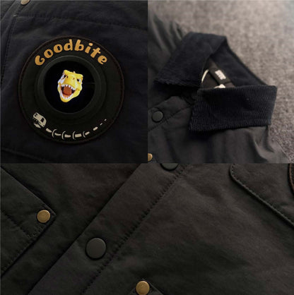 GOODBITE Dinosaur Forest Animated Emoji Display Padded Jacket for kids