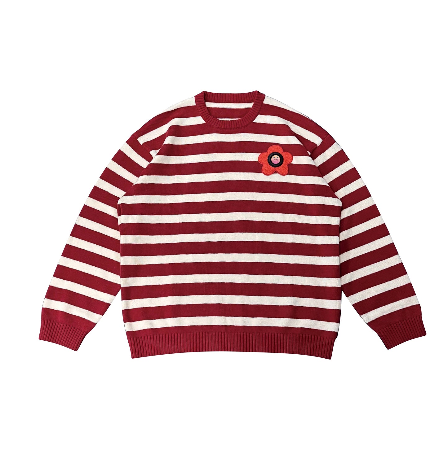 GOODBITE Dynamic Emoticon Display Striped Knitwear