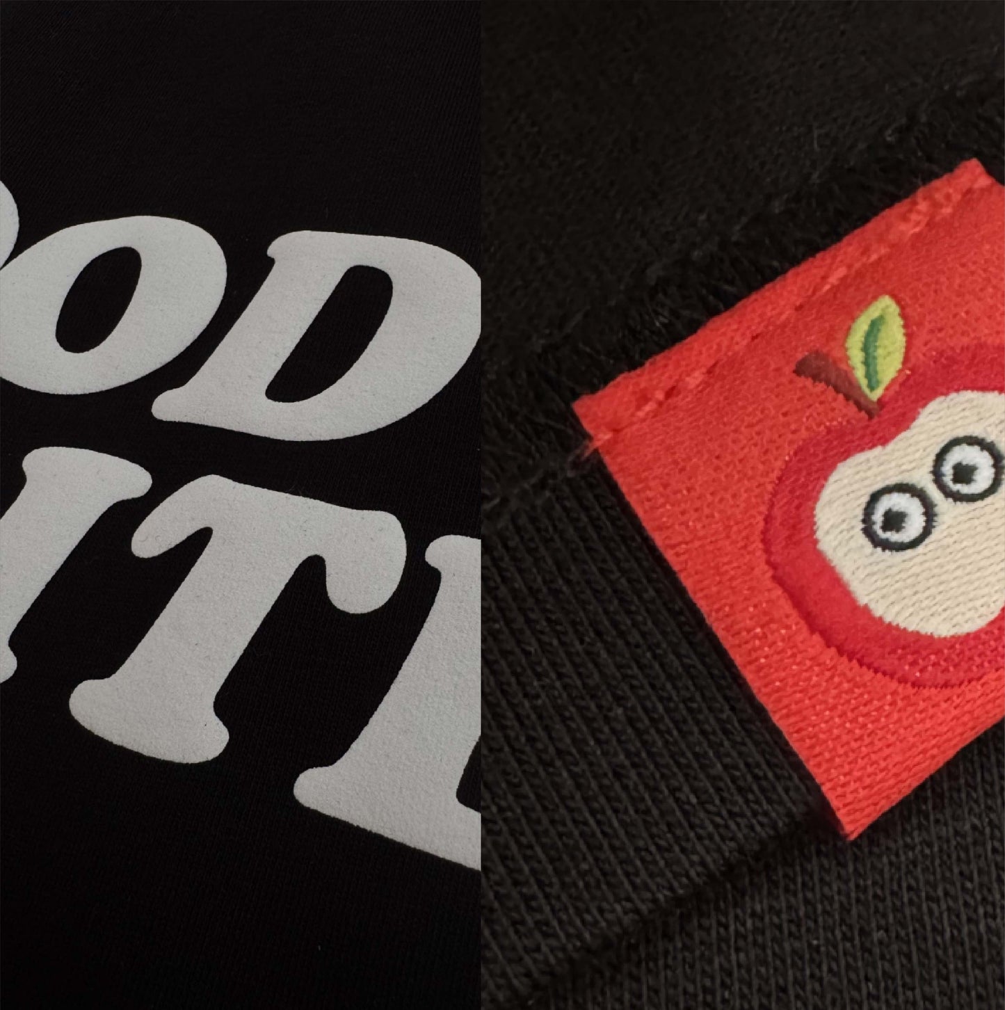Goodbite Dynamic Floral Emoticons Display Apple T-shirt
