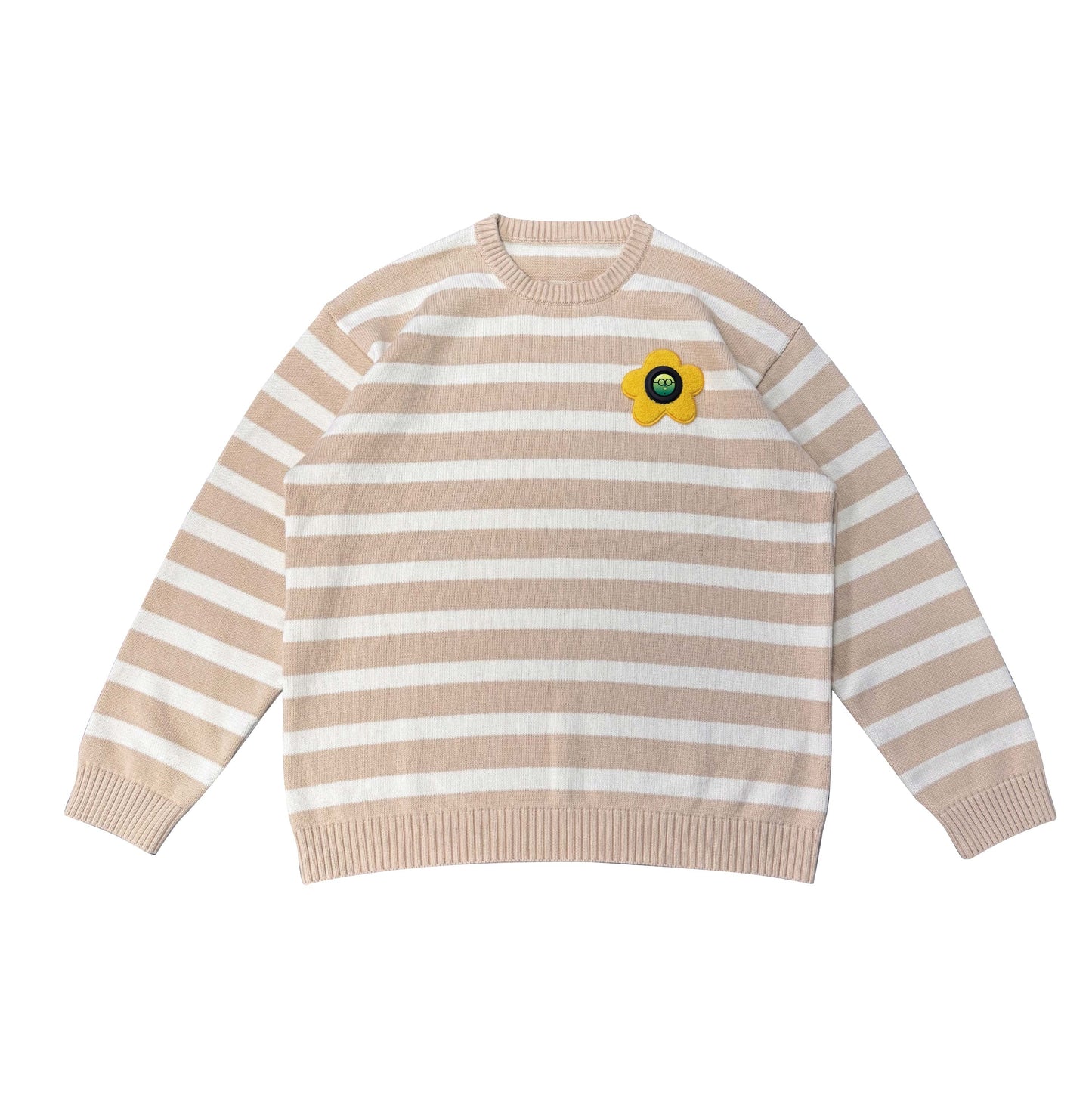 GOODBITE Dynamic Emoticon Display Striped Knitwear