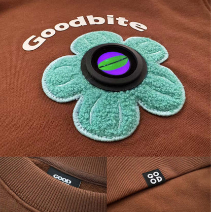GOODBITE Dynamic Man-Eating Plant Emoticon Hoodie with Integrated Display