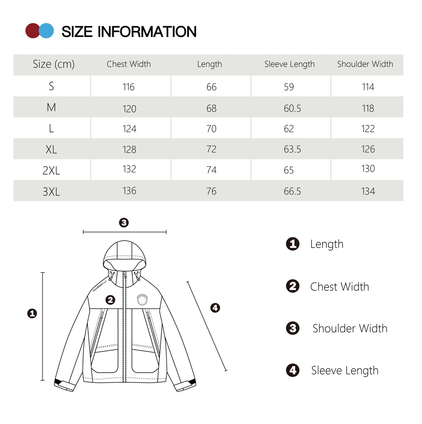 GOODBITE Nautical Series Waterproof Woven Windbreaker with Display Screen