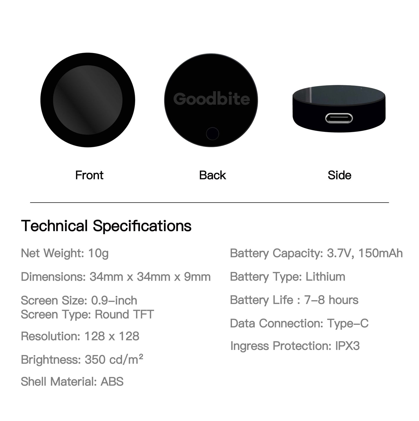 GOODBITE Dynamic Emoticon Display Baseball Hoodie